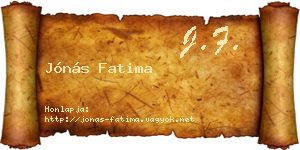 Jónás Fatima névjegykártya